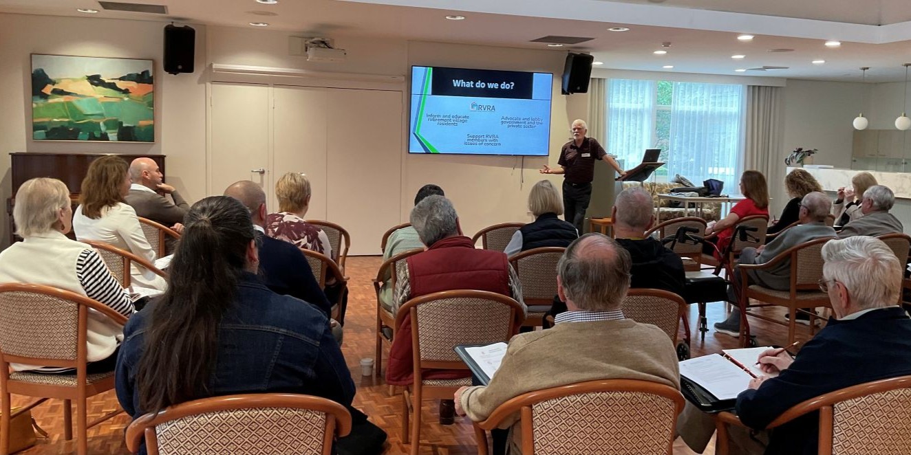 RVRA VP Roger presenting the role of the RVRA